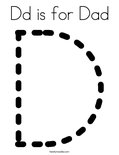 Dd is for Dad Coloring Page