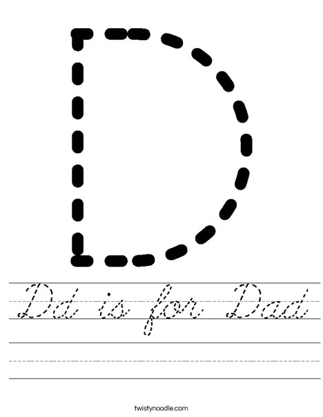 Tracing Letter D Worksheet