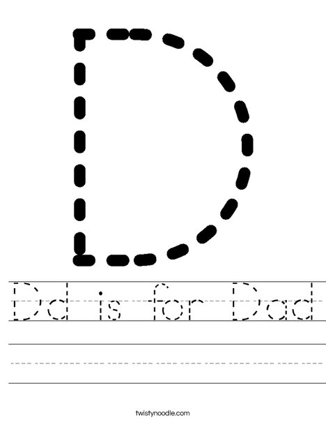 Tracing Letter D Worksheet