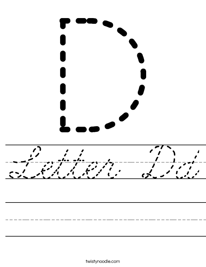 Letter Dd Worksheet