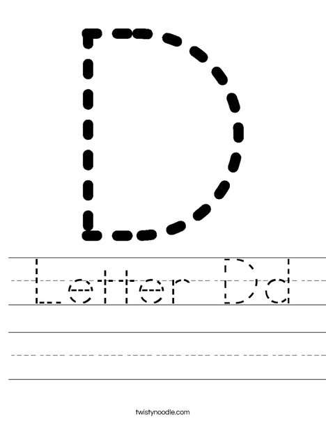 Tracing Letter D Worksheet