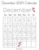 December 2024 Calendar Coloring Page