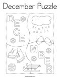 December Puzzle Coloring Page