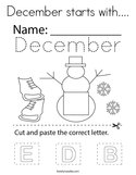 December starts with Coloring Page