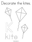 Decorate the kites Coloring Page