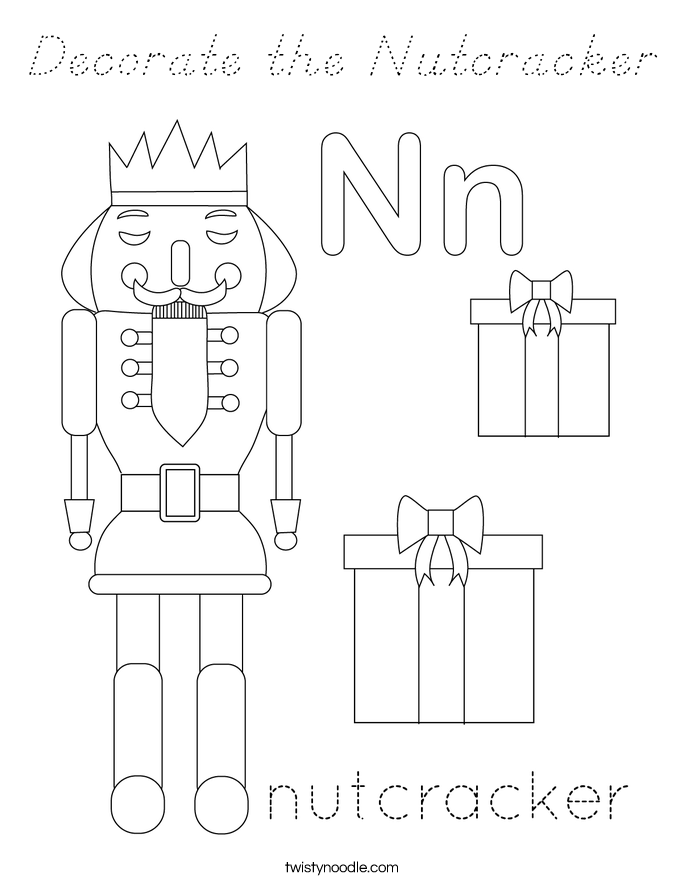 Decorate the Nutcracker Coloring Page