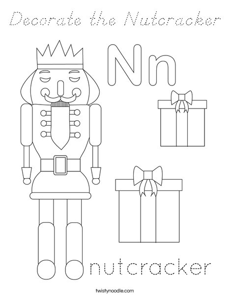 Decorate the Nutcracker Coloring Page
