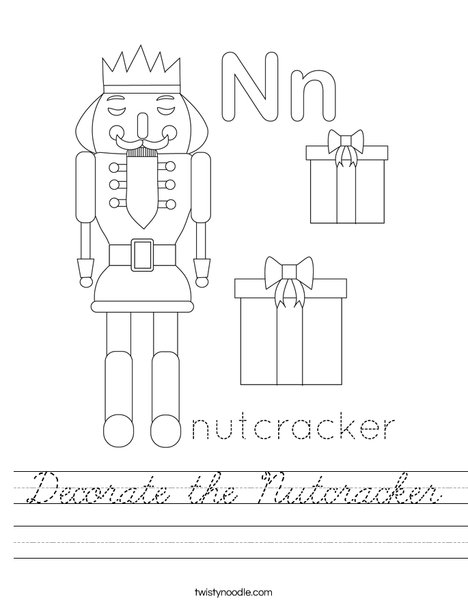 Decorate the Nutcracker Worksheet