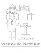 Decorate the Nutcracker Handwriting Sheet