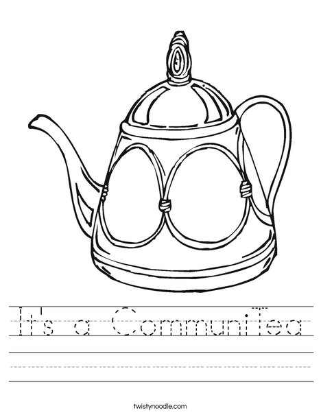 Decorative Teapot Worksheet