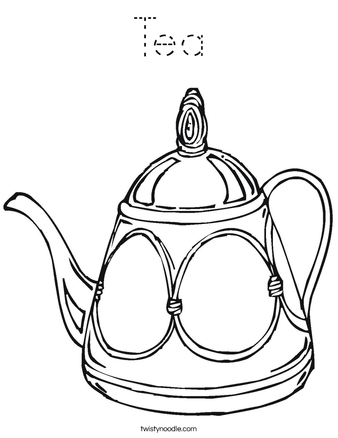Tea Coloring Page