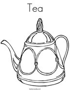 Tea Coloring Page