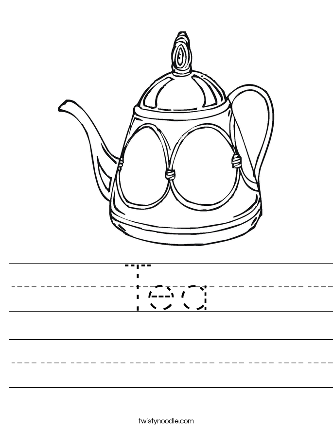 Tea Worksheet - Twisty Noodle