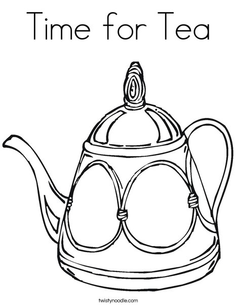 Decorative Teapot Coloring Page