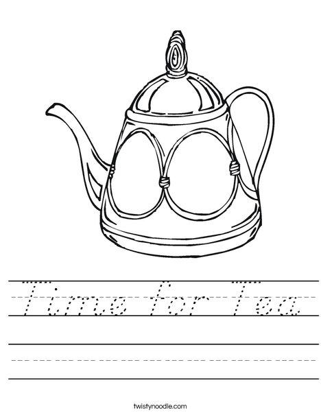 Decorative Teapot Worksheet