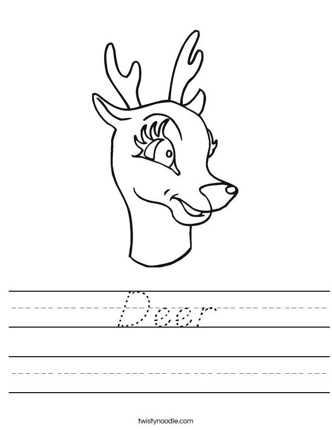 Deer Worksheet