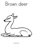 Brown deerColoring Page