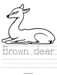 Brown deer Worksheet
