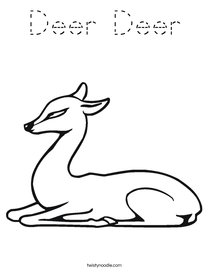 Deer Deer Coloring Page