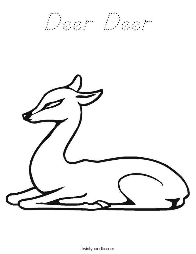 Deer Deer Coloring Page