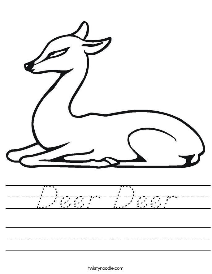 Deer Deer Worksheet