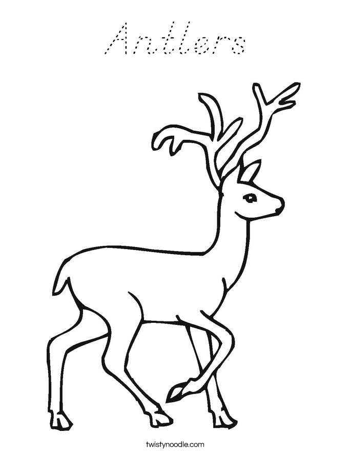 Antlers Coloring Page