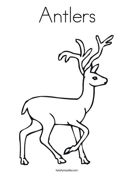 Reindeer antlers coloring pages discount
