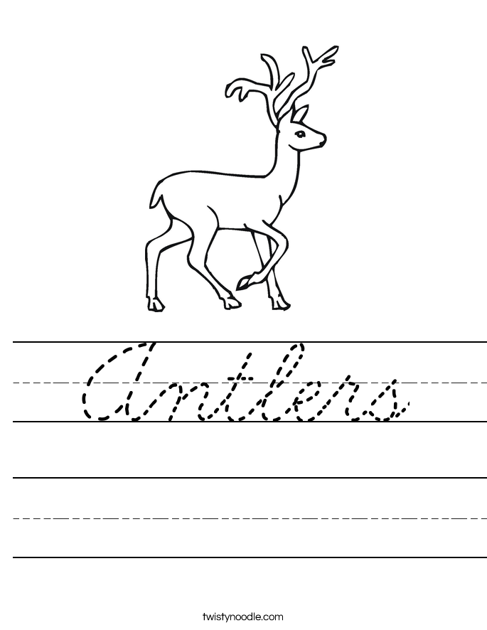 Antlers Worksheet