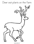 Deer eat plants on the farmColoring Page