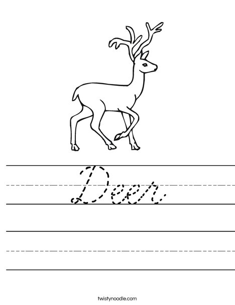 Deer Worksheet