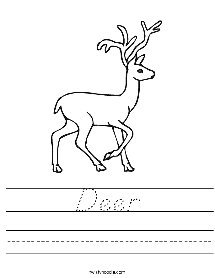 Deer Worksheet