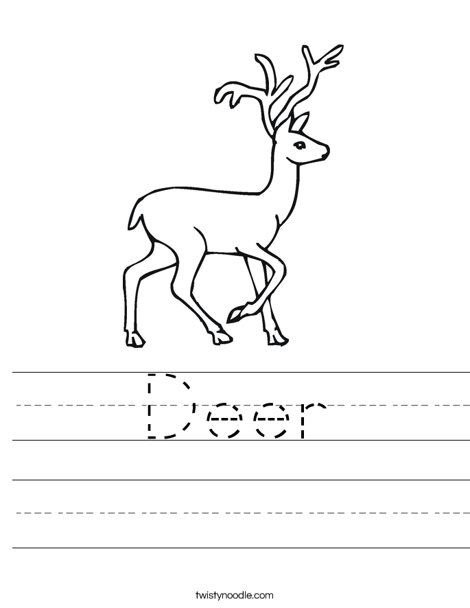 Deer Worksheet