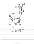 Deer Worksheet