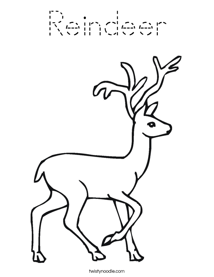 Reindeer Coloring Page