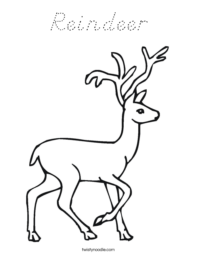 Reindeer Coloring Page