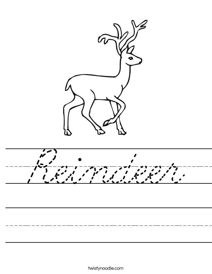Reindeer Worksheet