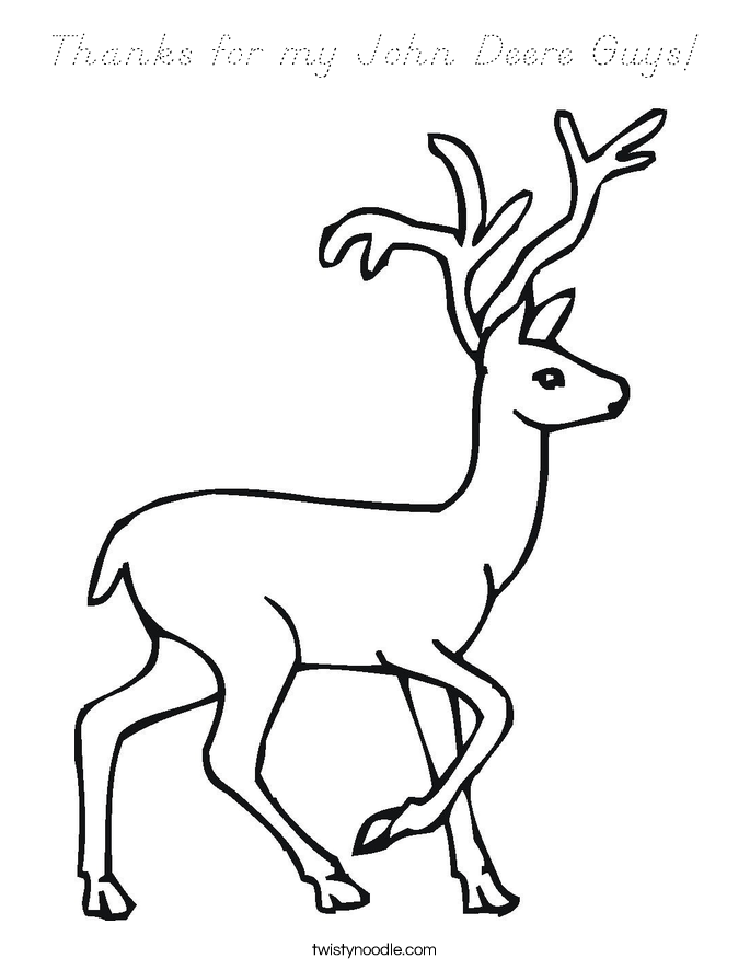 Thanks for my John Deere Guys! Coloring Page