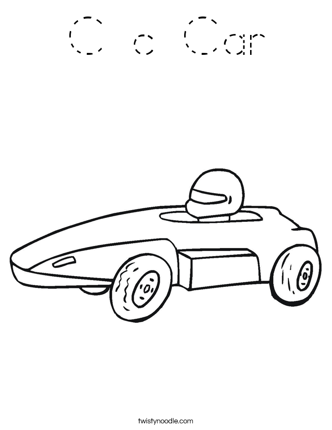 C c Car Coloring Page