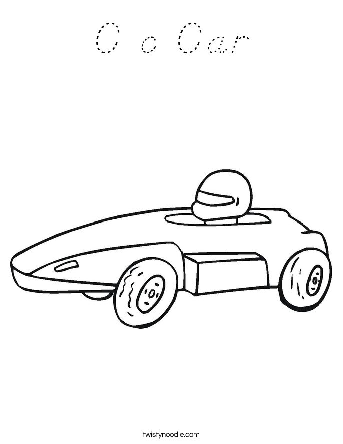 C c Car Coloring Page