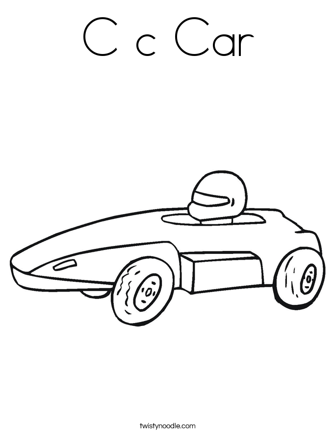 C c Car Coloring Page