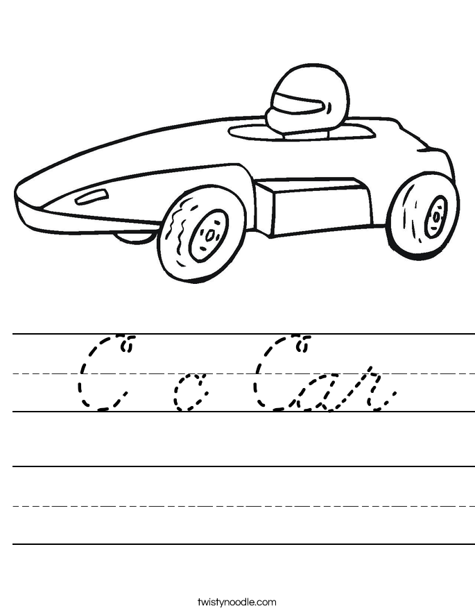 C c Car Worksheet