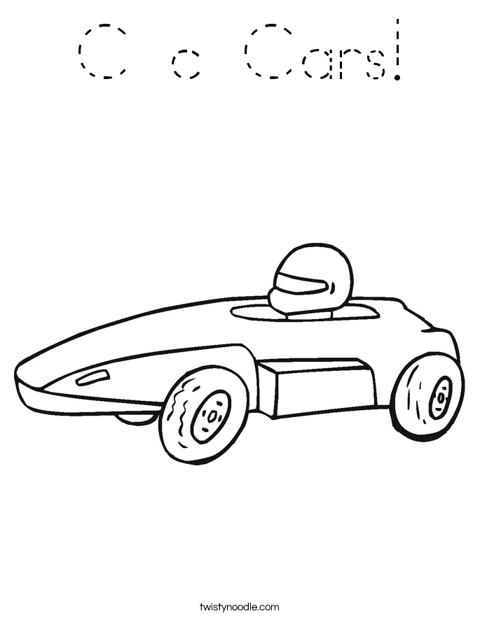 C c Cars! Coloring Page