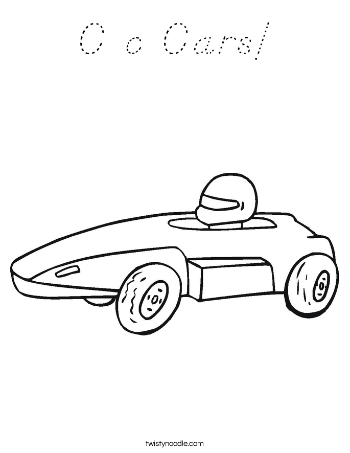 C c Cars! Coloring Page