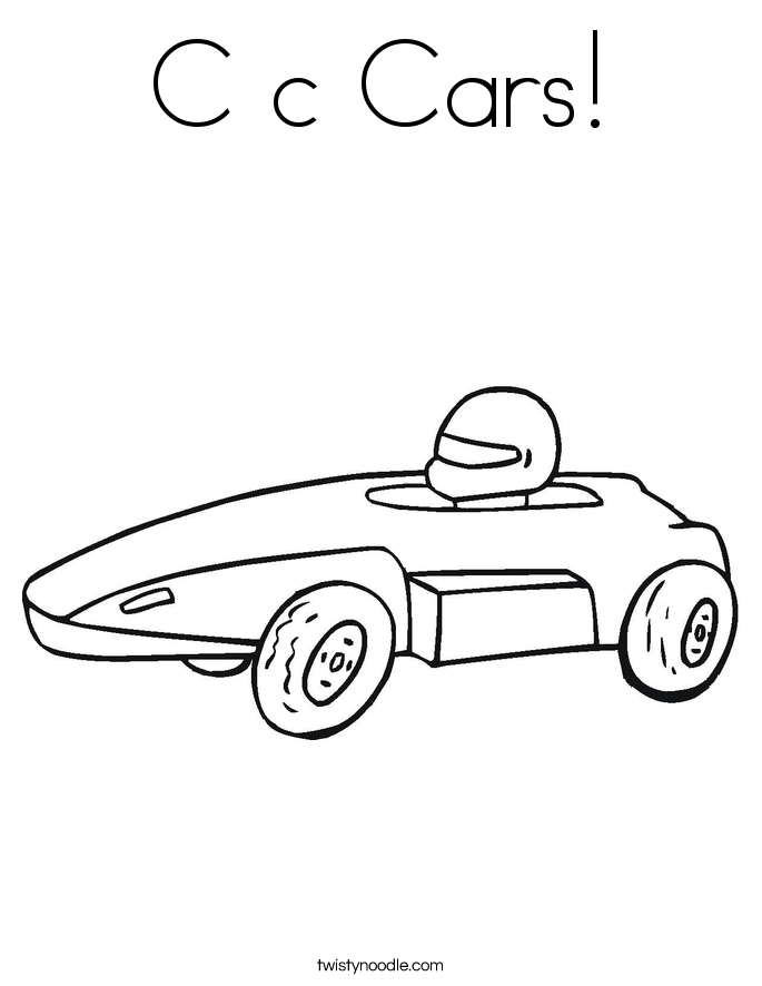 C c Cars! Coloring Page