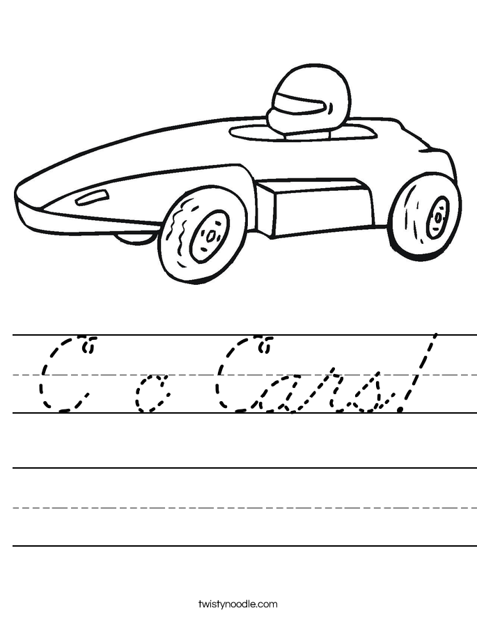 C c Cars! Worksheet