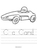C c Cars! Worksheet