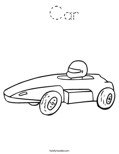 Derby Car Coloring Page