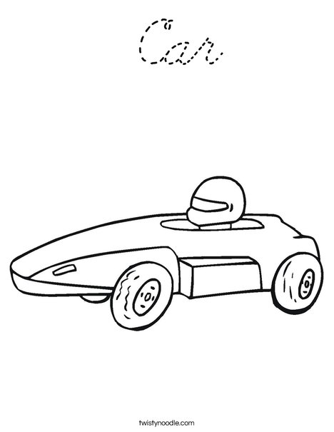 Derby Car Coloring Page
