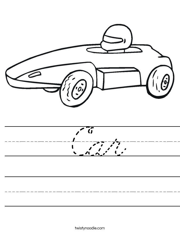  Car Worksheet