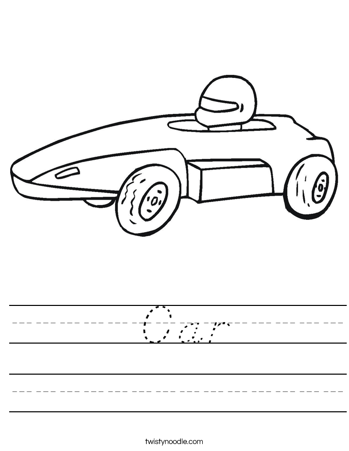  Car Worksheet